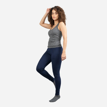 Women's Alpaca Wool Leggings: 300 Lightweight color navy blue