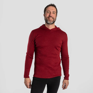 mens adventure pullover hoodie midweight color maroon
