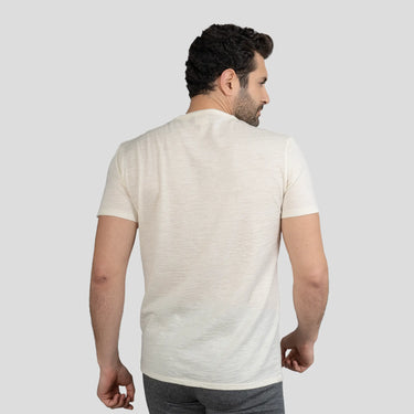 mens highly breathable crew neck tshirt color undyed